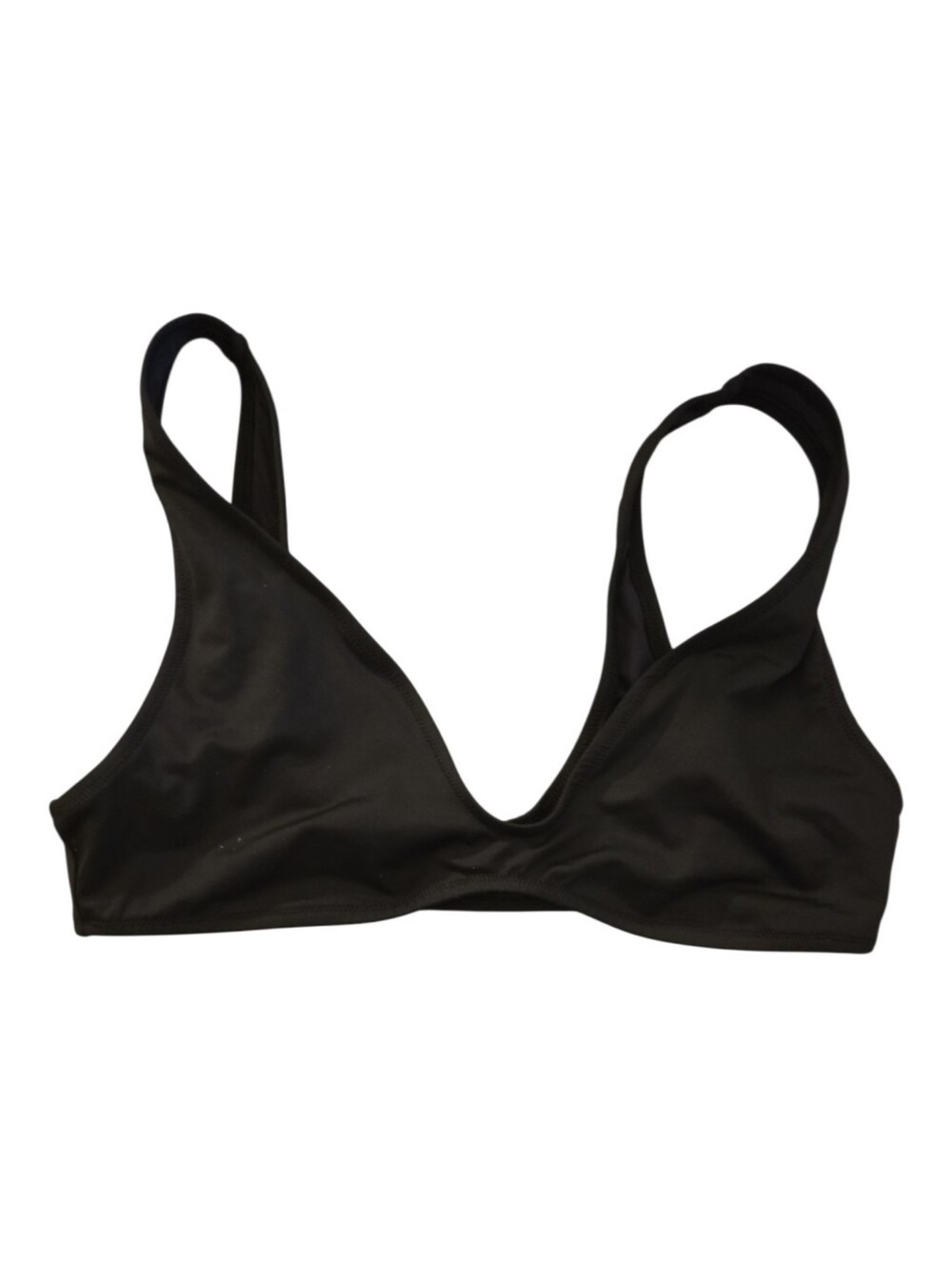 NWT SKIMS Signature Swim Plunge Triangle Top Onyx Black Small